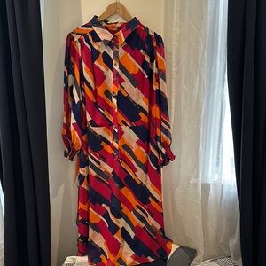 Maggy London Multicolor Abstract Print Women's Dress